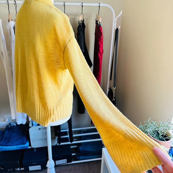 Banana Republic Relaxed Cropped Cardigan Goldenrod sz. S - Picture 6 of 8